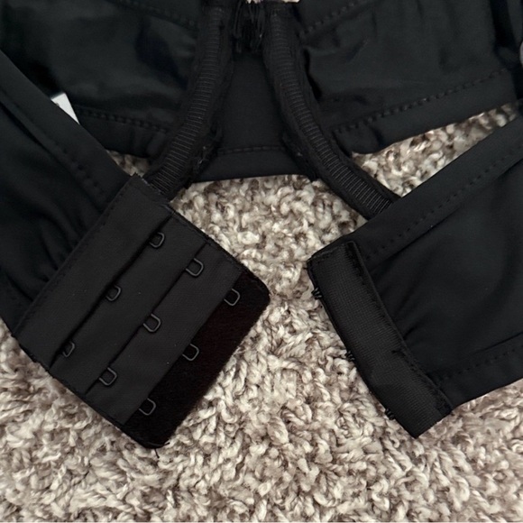 iHeartRaves Black Rhinestone Studded Bra - M - Picture 3 of 4